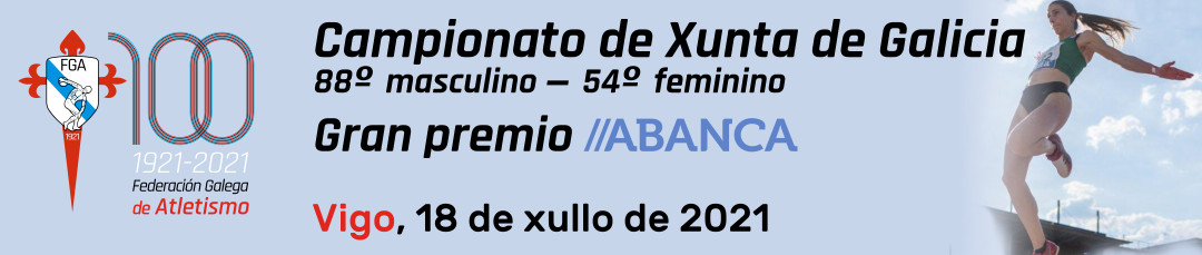  Campionato Xunta de Galicia, 88º masculino, 54º feminino.  Vigo, 18 xullo 2021
