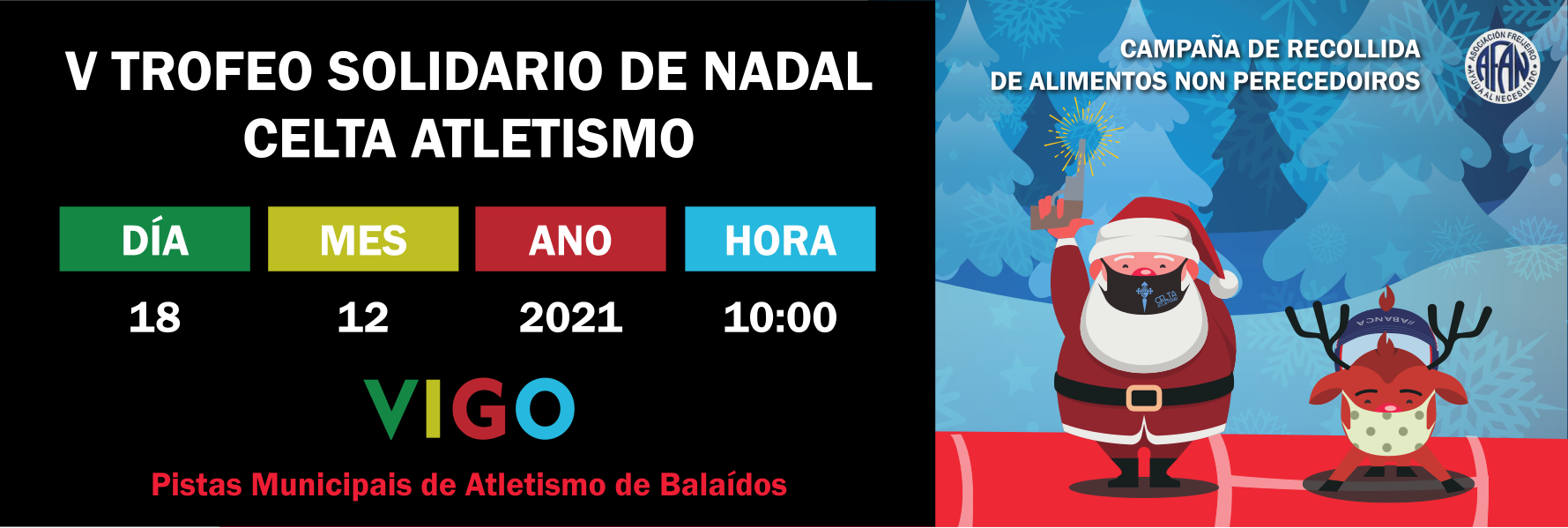  5º Trofeo solidario de Nadal Celta atletismo.  Vigo, 18 decembro 2021