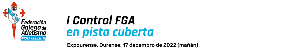  Control de marcas FGA en pista cuberta Xornada de Mañán.  Pista Cuberta de Ourense, 17 decembro 2022