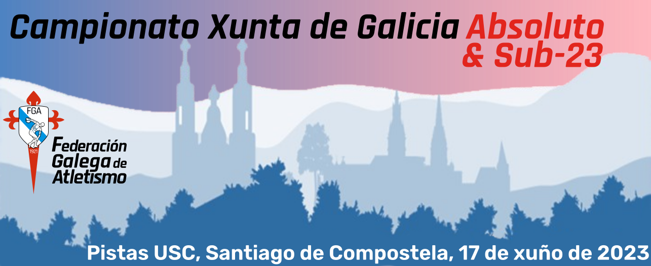  Campionato Xunta de Galicia.  Pista Universitaria de Santiago de Compostela, 17 xuño 2023