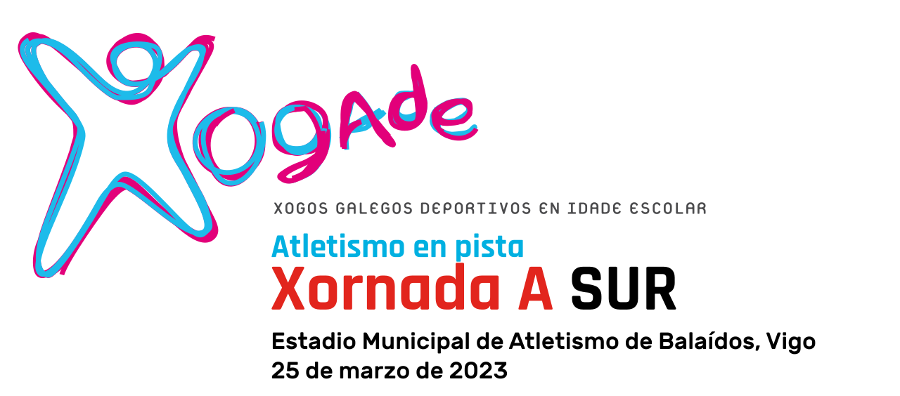  XOGADE Atletismo en pista Xornada A - SUR.  Estadio Municipal de Atletismo de Balaídos, 25 marzo 2023