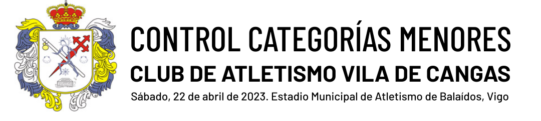  Control de Categorías Menores.  Estadio Municipal de Atletismo de Balaídos, 22 abril 2023