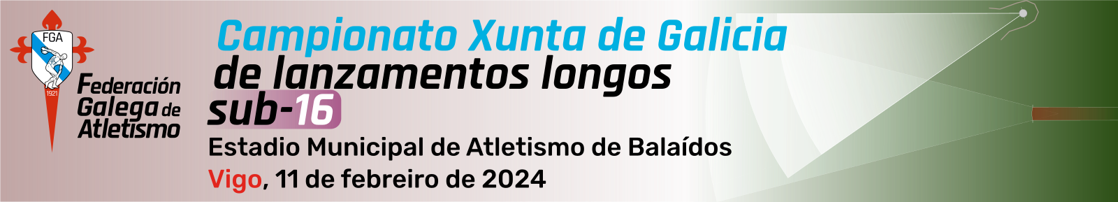  VIII Campionato Xunta de Galicia de.  Estadio Municipal de Atletismo de Balaídos, 11 febreiro 2024